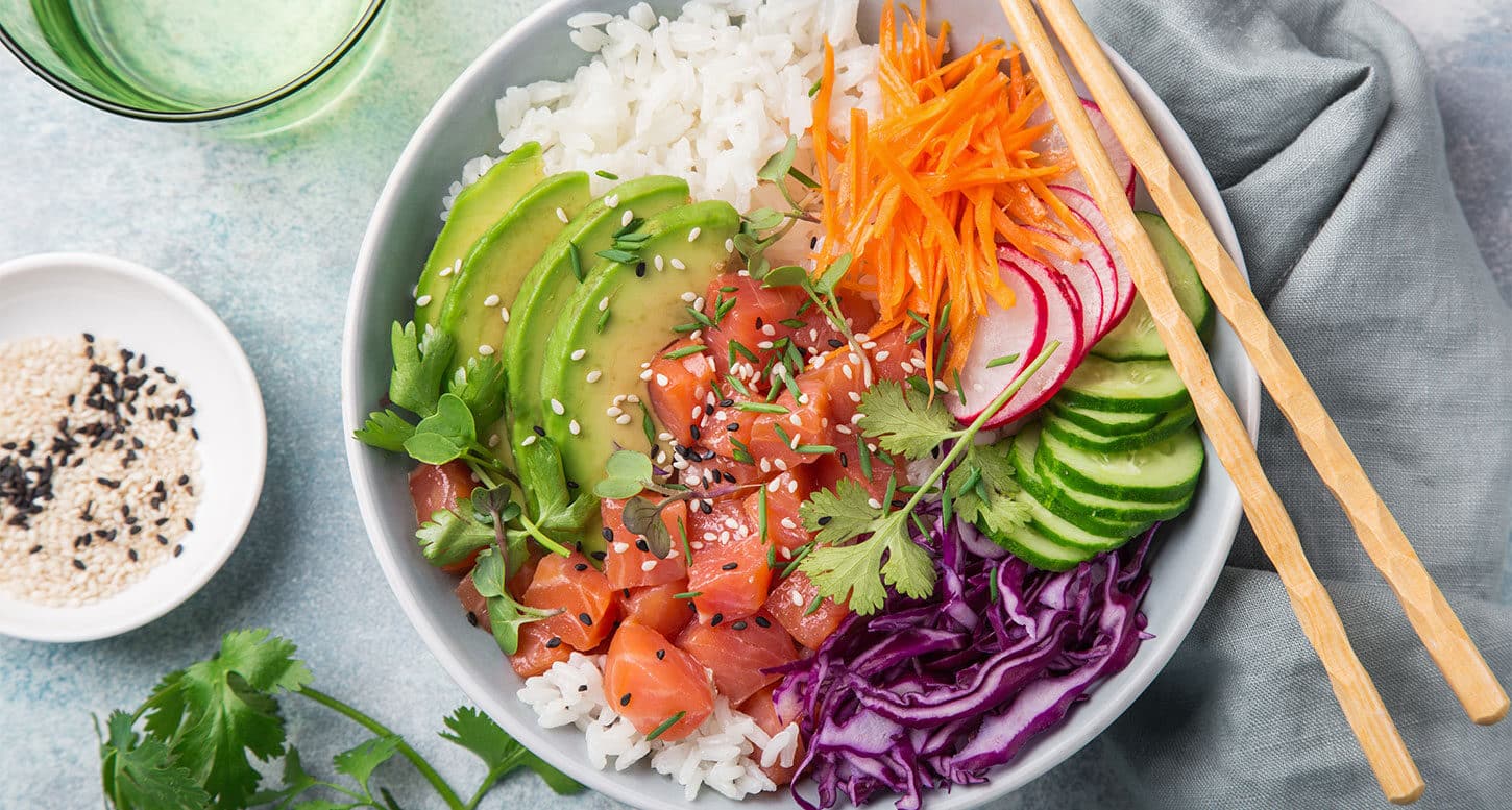 Poke bowl au saumon